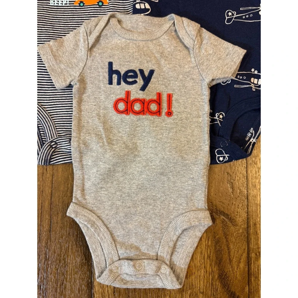Carters‎ Baby Boy 3 Months Summer Clothes Lot Tees Shirts Bodysuits Rompers Dad